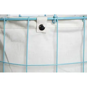 Maison by Premier Harga Set Of Two Round Blue Wire Laundry Baskets