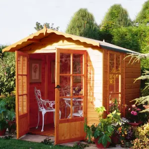 Shire Buckingham 7x7 ft & 1 window Apex Wooden Summer house