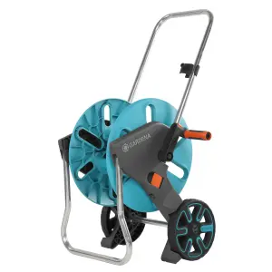 Gardena Aquaroll Teal Freestanding Empty hose cart With wheels