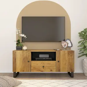 Berkfield TV Cabinet 105x33.5x46 cm Solid Wood Mango&Engineered Wood