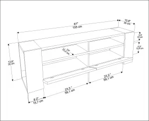 Decorotika Sosruko TV Stand TV Unit for TVs up to 70 inch