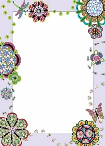 Wallpops Large Self-Adhesive Floral Dry Erase Write On Message Note Board