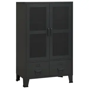 Berkfield Industrial Storage Cabinet Black 70x40x115 cm Metal