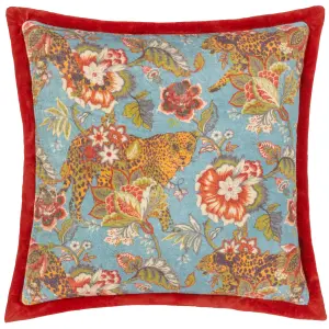 Wylder Jawai Printed Velvet Feather Rich Cushion