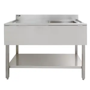 Science Lab Laboratory Sink Stainless Steel Single Bowl - Left Hand Drainer