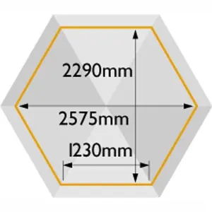 Premier Pressure Treated Hexagonal Gazebo (3m x 2.6m x 2.7m)