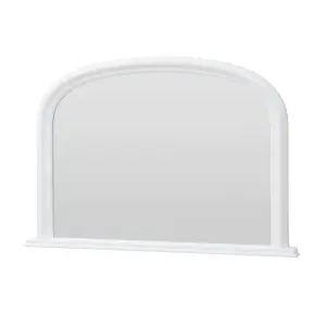 Overmantle Arched Contemporary Mirror White 112(w)x77cm(h)