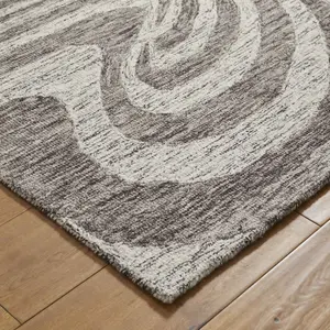 Melrose Elemental Cycle Grey Large Area Rug 160X230cm