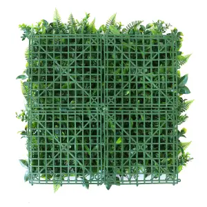 True Products Premium Artificial Green Plant Living Wall Panel 50cm x 50cm - Green Fern