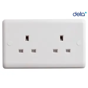 Deta Vimark Unswitched Socket 2-Gang 13A