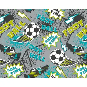 Origin Murals Graphic Pixel Footballs Grey Paste the Wall Mural 300cm wide x 240m high