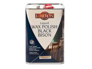 Liberon Black Bison Liquid Wax Polish 5L - Clear Wood Care Solution