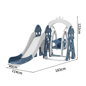 Toddler Plastic Swing Slide Climber Playset for Kids Play Equipment