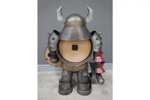 Large Standing Warrior Table Clock