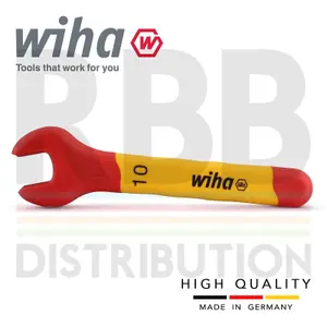 Wiha Spanner Wrench 10mm VDE Electricians Single Insulated Open End 43030