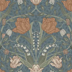 Galerie Apelviken 2 Blue Blush Tulips Smooth Wallpaper