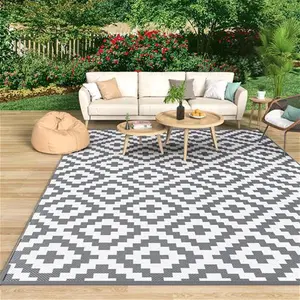 MOKANI Outdoor Rug For Patios Waterproof, Anti-Slip Plastic Straw Garden Mat Carpet UV Resistant Indoor Area Rugs For Camping, Deck, Beach, Picnic,