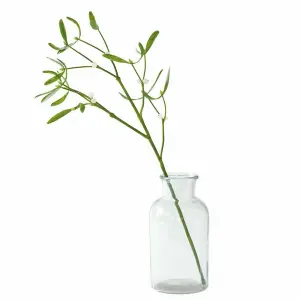 Bloom Artificial Single Mistletoe Stem - Faux Fake Silk Flower Indoor Home Decoration Floral Arrangements - Measures L52cm