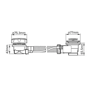 Flomasta Silver Brass Unslotted Waste (Dia)52mm