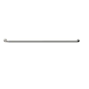 GoodHome Athens Satin Grey Nickel effect Extendable Single curtain pole set, (L)1200mm-2100mm (Dia)28mm