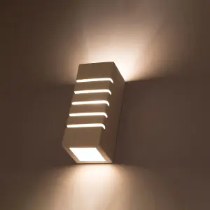 Samir Ceramic & Glass White 1 Light Classic Wall Light