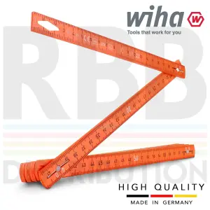 Wiha Electrician's Folding Ruler 2m Longlife 10 Segment Metric 1000v VDE 42068