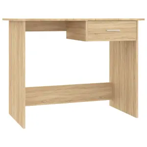 Berkfield Desk Sonoma Oak 100x50x76 cm Engineered Wood