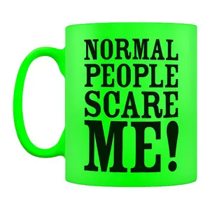 Grindstore Normal People Scare Me Neon Mug Green/Black (One Size)