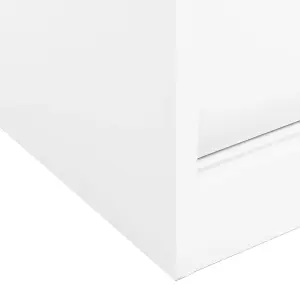 Berkfield Office Cabinet with Sliding Door White 90x40x90 cm Steel