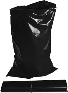 RUBBLE SACKS 100 x EXTRA HEAVY DUTY BLACK RUBBLE BAGS/SACKS BUILDERS 20kg