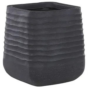 Plant Pot PARIKIA Synthetic Material Black