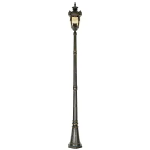 Elstead Philadelphia 3 Light Large Outdoor Lamp Post Old Bronze IP44, E27