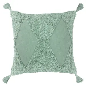 furn. Kantha Tufted Diamond Feather Filled Cushion