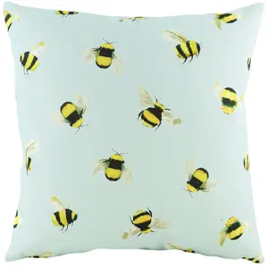 Evans Lichfield Busy Bee Hand-Painted Printed Polyester Filled Cushion