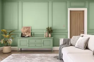 Hemway Interior Matt Acrylic Paint Sample, Sage Green, Peel & Stick Swatch For Walls Ceilings Kitchen Bathroom Living Room