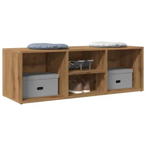 Berkfield Shoe Storage Bench Artisan Oak 105x35x35 cm Engineered Wood