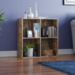 Vida Designs Durham 2x2 Cube Storage Unit, Dark Wood