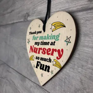 Thank You Teacher Gift Nursery Teacher Gift Appreciation Gift Teacher Gift Wooden Heart Ideal For Leaving Nursery Preschool