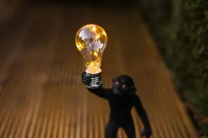 Solar Garden Monkey with Light Bulb