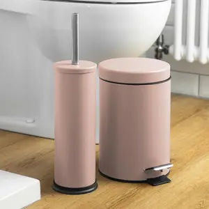 Harbour Housewares - Round Toilet Brushes - Matt Pink - Pack of 2