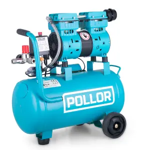 POLLOR 24L Air Compressor 5.2 CFM Low Noise Oilless Silent 750W Portable Oil Free