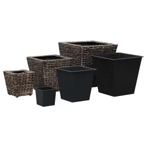 Berkfield Garden Raised Beds 3 pcs Water Hyacinth Brown