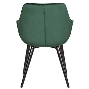 Alinblot Upholstered Armchair (Set of 2) Green Velvet