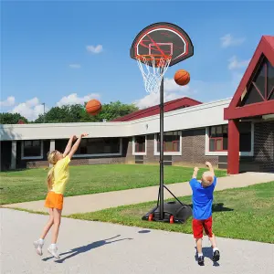 Yaheetech Black Portable Basketball Hoop for Outdoors