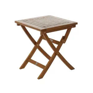 Charles Bentley Wooden Square Foldable Table FSC Certified