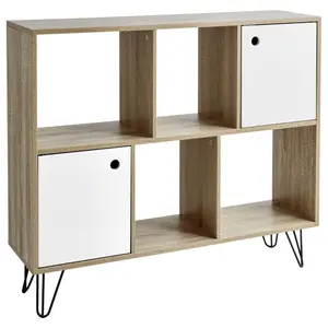 Azeil Bookcase Natural/White