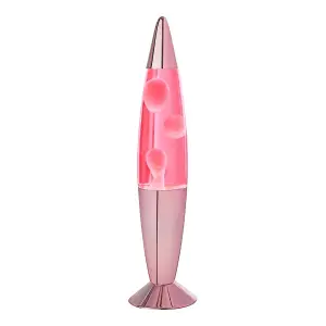 Global Gizmos Pastel Pink Retro Lava Lamp