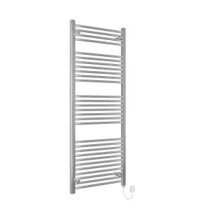 Right Radiators Electric Heated Towel Rail Radiator Straight Pre-filled Designer Ladder Warmer Chrome 1500x600 mm