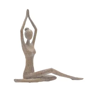 Juliana Yoga Abstract Brown Seated Tree Pose Yoga Figurine