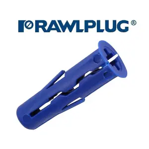 80 x Genuine Rawl Plugs Universal Uno Blue 8 x 32mm Expansion Screw Fixings